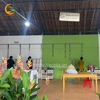 Décoration murale moderne en macramé OEM avec feuille, en cordon tressé 100% coton, pour l'aménagement intérieur, Anniversaire Vietnam