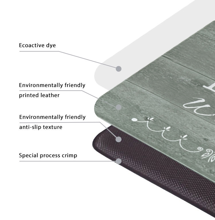 Shinnwa waterproof pvc foam anti fatigue kitchen floor mat for bathroom living room