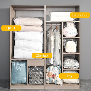 <span class=keywords><strong>10</strong></span> sacs de rangement en plastique LDPE transparents, durables, anti-poussière, anti-humidité, surface gaufrée, taille personnalisable, pour supermarché - Product Image 3