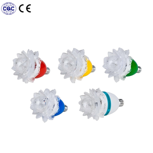 Hot Selling RGB Moving Head Stage <strong>Light</strong> Auto Rotation, Flower/Lotus Design, Dimmable, <strong>Large</strong> Angle, E27 <strong>Bulb</strong> for DJ Disco Party - Product Image 1