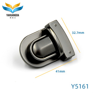 Wholesale New Arrival Zinc Alloy Bag Decorative <strong>Leather</strong> Accessories Twist Lock Metal Luggage Fitting <strong>Clasp</strong> Lock For Handbag