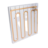 Plaque de refroidissement liquide haute puissance, dissipateur thermique en profilé aluminium sur mesure avec tube en cuivre, plaque refroidie en usine