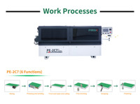 Machine de chantournage automatique PE-2C7 pour le bois, chants de MDF CNC, production de meubles