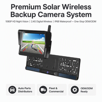 Cámara de Marcha Atrás Inalámbrica para Coche, con Visión Nocturna, de 5 Pulgadas, con Energía Solar, Impermeable, para Monitoreo de Estacionamiento