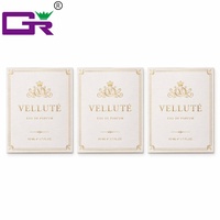 Étiquette de parfum personnalisée en feuille d'or gaufrée, découpée sur mesure, autocollant de luxe pour flacon de parfum, pour l'image de marque des cosmétiques et l'emballage de la maison de beauté