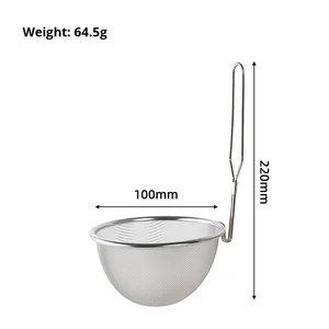 304 acier inoxydable maille passoire épicé marmite murale nouilles outil de cuisson huile-friture écumoire soupe louche <span class=keywords><strong>panier</strong></span> - Product Image 6