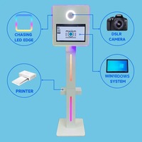 Portable mariage Vogue réalité Selfie miroir magique Machine photomaton Led cadre boîtier 15.6 pouces écran tactile photomaton