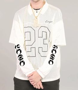 Maillot de <span class=keywords><strong>basket</strong></span>-ball de football américain à manches deux pièces de style <span class=keywords><strong>hip</strong></span>-<span class=keywords><strong>hop</strong></span> de rue personnalisé, léger et respirant - Product Image 1