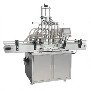 Automatic Liquid 2/4/6/8 Head Pet Glass Bottle Filling and Capping Labeling Machine Cosmetic Liquid Filling Machine