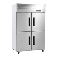 Refrigerador Vertical Profesional de 2 Puertas con Enfriamiento por Aire, Compresor Superior, para Cocina de Hotel