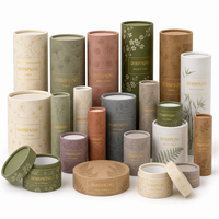 Tube en papier OEM ODM, tube rond en kraft, taille personnalisée, imprimé, qualité alimentaire, emballage pour cosmétiques, thé, café, sel, épices, cylindre, boîte