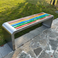 Personnalisable Écologique Moderne Extérieur Bois Plastique Métal pour Parcs Gymnases Sièges en Acier Entrée Patio Bancs Centres Commerciaux Supermarchés