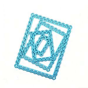 Kunden spezifische Schneidwerk zeuge aus Kohlenstoffs tahl Rechteckiger Nesting-Rahmen Metalls chneid werkzeuge für die Herstellung von Papier handwerks karten - Product Image 2