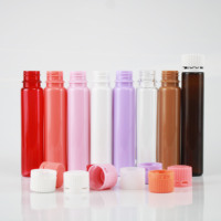 Bouteille en plastique PET JIEMAO 20ml 25ml avec impression sérigraphique personnalisée, bouchon à vis, emballage pour liquides médicamenteux, paiement T/T 30% d'acompte, ISO9001