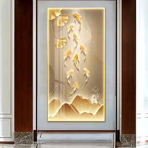 Pittura <span class=keywords><strong>di</strong></span> decorazione <span class=keywords><strong>di</strong></span> ingresso con immagine <span class=keywords><strong>di</strong></span> nove <span class=keywords><strong>pesci</strong></span> moderna decorazione semplice pittura <span class=keywords><strong>di</strong></span> porcellana <span class=keywords><strong>di</strong></span> grande cristallo a led - Product Image 4