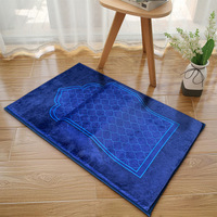 Tapis de prière islamique avec coussinets de genoux en mousse à mémoire de forme intégrés, tapis doux antidérapant, bordures exquises, tapis de prière confortable pour tous les jours