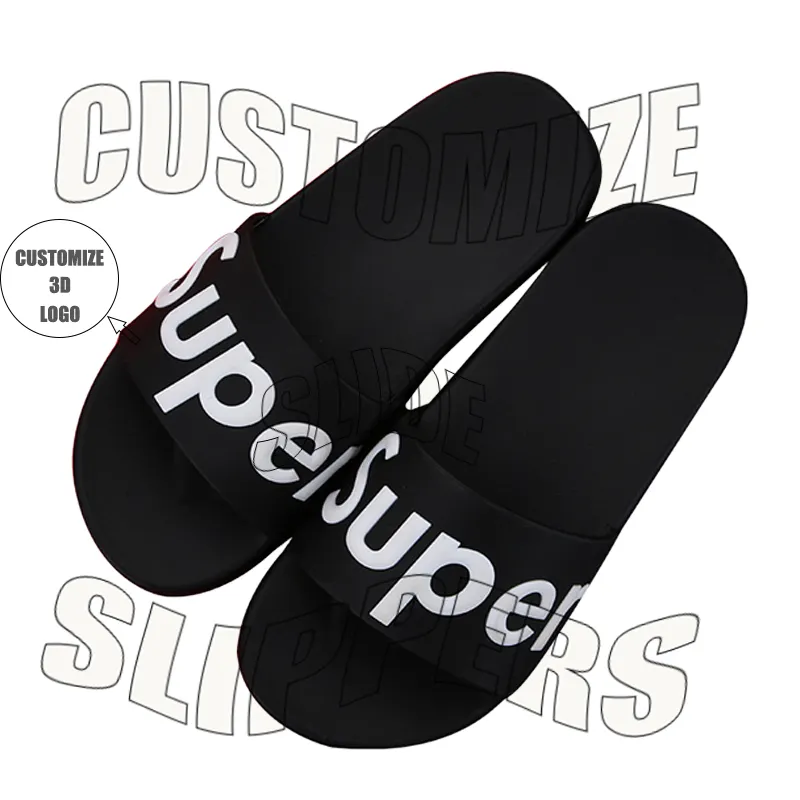 Custom logo Sports Slippers Sandals 3D custom LOGO Men's Slippers Casual Sports slippers for men for women