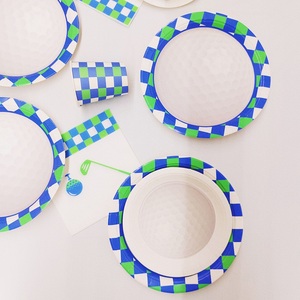 DAMAI DAMAI Juego de Platos Desechables para Fiestas, Cumpleaños Infantiles, Temática de Golf, Platos, Vasos y Servilletas de Papel, Vajilla para Fiestas - Product Image 4