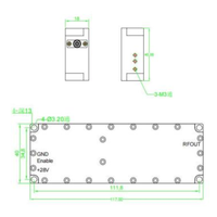 Module amplificateur de puissance RF à gain élevé 400-470 MHz 100 W 28 V 50 dB Modèle SW-PA-04000470-50C pour test et mesure par SWT