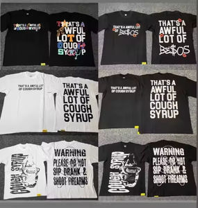 Herren-T-Shirts Y2K Streetwear Tee-Shirts Top-Qualität 100% Baumwolle 'THAT'S a AWFUL <span class=keywords><strong>LOT</strong></span> <span class=keywords><strong>of</strong></span> COUGH SYRUP' T-Shirts für Männer - Product Image 3