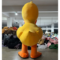 Costume de mascotte de canard jaune gonflable pour adultes Cosplay marchant à l'extérieur Costumes de canard de 2m/2.6m de haut personnaliser