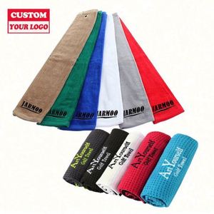 Toalla de Golf Personalizada con Logotipo, de Microfibra, con Diseño de Waffle, Impresión por Sublimación, Bordado, de Algodón, con Gancho - Product Image 1