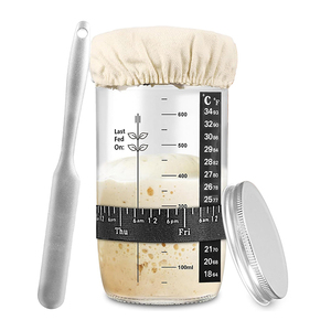 24OZ large bouche levain Starter Jar Kit levain Starter Jar avec date marquée bande d'alimentation, thermomètre pour la cuisson <span class=keywords><strong>du</strong></span> <span class=keywords><strong>pain</strong></span> - Product Image 3