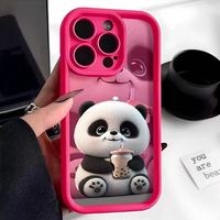 Coque de téléphone pour Apple 17 Pro Max avec un design mignon de panda - Design étagé Tianyan, antichoc et entièrement protectrice.