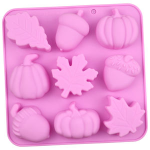 แม่พิมพ์ซิลิโคนรูปฟักทอง 9 หลุม แบบใหม่ สำหรับทำเค้ก สบู่ เรซิ่น เทียน ทำเองที่บ้าน ใช้ซ้ำได้ - Product Image 3