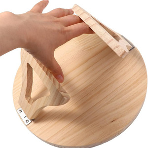 ถาดวางแขนโซฟาไม้ทรงกลมขนาด 25 ซม. สำหรับจัดเก็บและเสิร์ฟ - Product Image 2