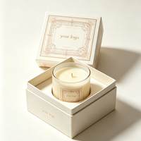 Caja de Embalaje de Cartón Premium para Velas Aromáticas con Tapa Separada y Logotipo en Lámina Dorada para Regalos de Fragancias de Lujo para el Hogar