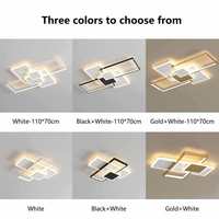Lámpara de Techo Cuadrada Minimalista BGST, Iluminación Moderna y Sencilla, Acrílica, de Montaje Empotrado, para Sala de Estar