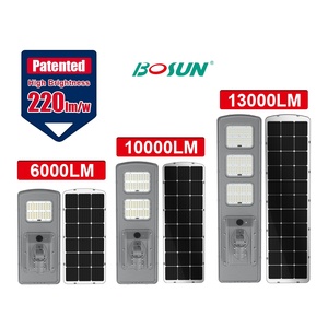 Bosun tout en un lampadaire solaire extérieur pour <span class=keywords><strong>immobilier</strong></span> route Capital Construction Ip65 étanche 6000LM 13000LM aluminium - Product Image 2