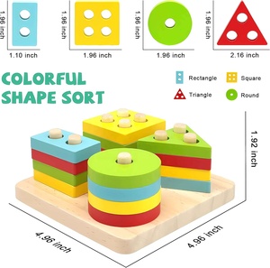 Giocattoli Montessori per 1 2 giocattoli di smistamento e impilamento in legno di <span class=keywords><strong>3</strong></span> <span class=keywords><strong>anni</strong></span> giocattoli per l'apprendimento educativo per bambini in età prescolare - Product Image 5