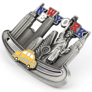 Aimants de réfrigérateur en métal émaillé 3D, souvenir de New York, en alliage de zinc, design personnalisé, <span class=keywords><strong>mobiles</strong></span> - Product Image 5