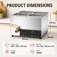 Pot isotherme électrique à économie d'énergie, adapté à la restauration en libre-service, en acier inoxydable, 2,5-10L