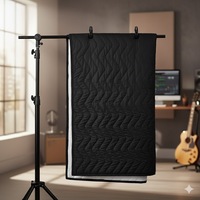 Bufu Rideaux insonorisants et anti-bruit personnalisés, tissés à rayures blanches, très résistants, pour studio acoustique, 72 pouces