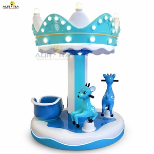 Giostra per Bambini Aurora Sport EC01 in Vetroresina con Tre Posti, Luci LED Multicolore, per Noleggio in Parchi Divertimento al Coperto - Product Image 3