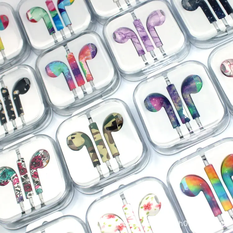 Écouteurs filaires OEM peints en couleur 3.5mm pour Iphone 6 couleurs, casque pour téléphone intelligent I6
