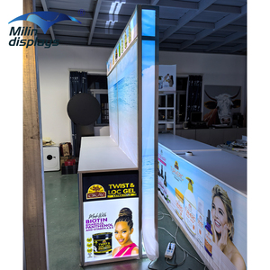 Étagères <span class=keywords><strong>de</strong></span> supermarché modulaires à double face avec éclairage LED rétroéclairé, <span class=keywords><strong>tours</strong></span> <span class=keywords><strong>de</strong></span> présentoirs lumineux, comptoirs <span class=keywords><strong>de</strong></span> salon professionnel, présentoirs marketing - Product Image 6
