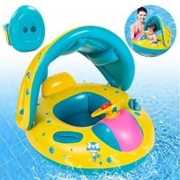 Siège flottant réglable pare-soleil pour bébé, anneau gonflable de sécurité pour sports nautiques, en PVC durable, équipement de divertissement personnalisé