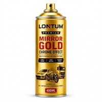 Peinture en aérosol pour rénovation automobile, effet chrome doré miroir, 400 ml, haute brillance, séchage rapide, pour voiture, moto, véhicule utilitaire