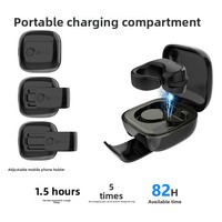 Souris sans fil noire D06 Pro 2,4 GHz avec anneau de défilement, mini, rétroéclairée RGB, rechargeable, pour jeux et ordinateurs portables
