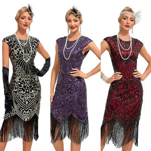 <span class=keywords><strong>Robe</strong></span> de soirée à sequins et franges pour femme, style années 1920, rétro, <span class=keywords><strong>grande</strong></span> <span class=keywords><strong>robe</strong></span> de soirée, <span class=keywords><strong>robe</strong></span> de <span class=keywords><strong>cocktail</strong></span>, <span class=keywords><strong>robe</strong></span> de bal, <span class=keywords><strong>robe</strong></span> de danse Charleston - Product Image 1