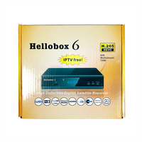 V5 — récepteur hello box 6 de Satellite, prend en charge H.265 HEVC Multistream T2MI, WiFi USB, powerjavu Cccam Newcamd IPTV compatible avec V5 Plus