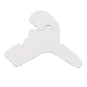 Оптовые одноразовые детские картонные вешалки двусторонние белые толстые прочные для детской одежды - Product Image 2
