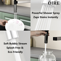 Robinet de cuisine magnétique moderne en laiton brossé gris anthracite 59, fabrication OEM/ODM pour salle de bain