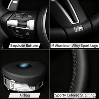Pour volant LED sport en cuir avec couleur personnalisée pour véhicules F10/F30/F31/F32/F20/E92/E60/X6/E71/X5/E70/M3/M4/M6