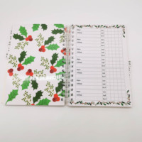 Cahier à spirales avec couverture en papier imprimé personnalisé et page de séparation avec lettres