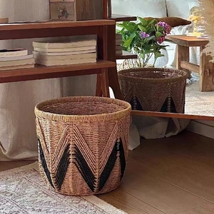 <span class=keywords><strong>Panier</strong></span> de rangement en algues marines artisanal vietnamien, boîte de rangement pour vêtements en algues marines tressées, salon, salle de bain, chambre à coucher - Product Image 1